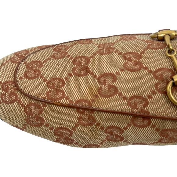 Gucci GG Monogram Fur Princetown Mules Horsebit Natural Size 39.5 - Picture 11 of 11